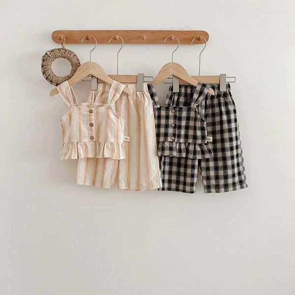 Roupas Conjuntos de roupas de verão Girl Girl Conjunto 0-4 anos