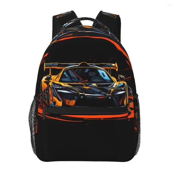 Rucksack Fantastischer Sportwagen Graffiti Cartoon lustige Rucksäcke Mädchen College Print School Taschen Hochwertiger Rucksack