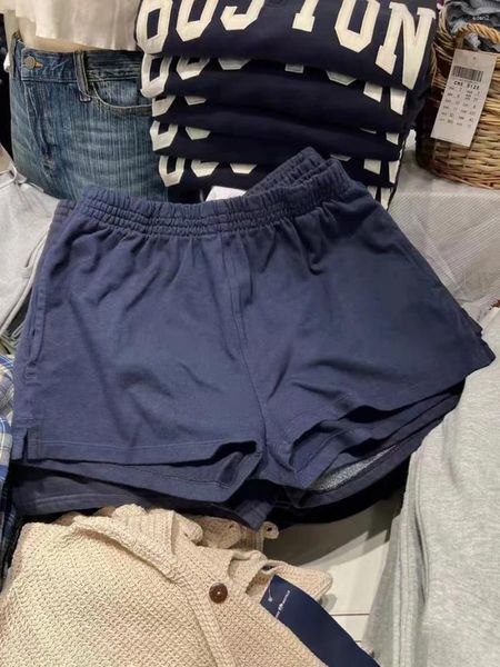 Frauen Shorts Vintage Solid losen Sommer Frauen Baumwolle lässig elastische Taille geteilte Kurzhose Y2K Streetwear Harajuku Jogginghose