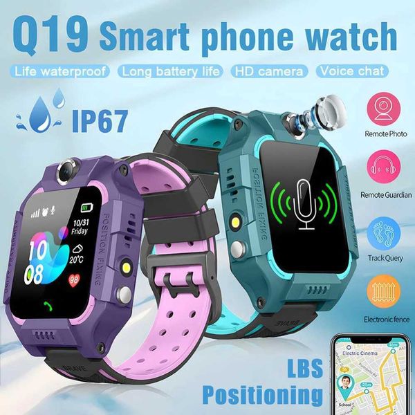 Relógios de pulso Novos Kids Smart Watch Watch SOS LBS Rastreador Localização para crianças Smart Watch Câmera IP67 Impermeável Toy Aprendizagem de 2 Ways Comunicação 240423