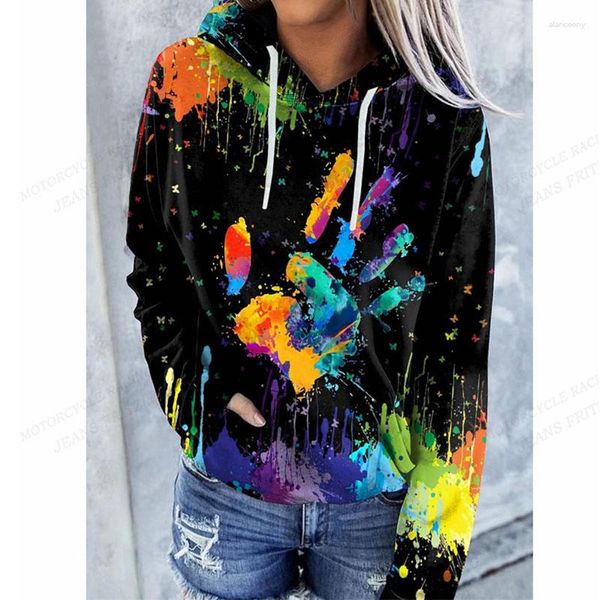 Damen Hoodies Ethnic Kapuzenpullover bedruckte Jacke Druckmantel