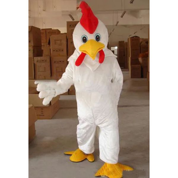 2024 Performance Белый куриный талисман костюм.