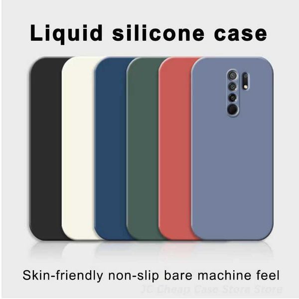 Case di telefonia cellulare Custodia per telefono in silicone liquido per MI Redmi 9 Cover per Redmi 9 Case per MI 9 Coperchio protettivo Funda 6,53 pollici 240423