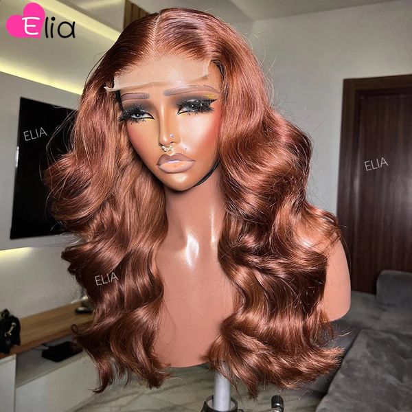 Розовый Glod 5x7 Blueless Human Hair Wig, готовый к ношению кружевных париков с фронтальными человеческими волосами для женщин.