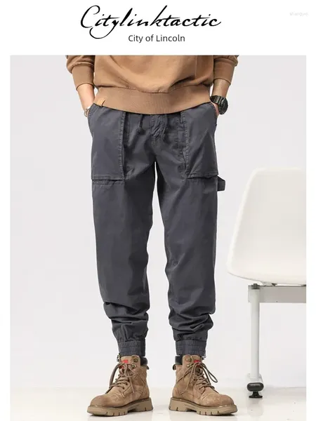 Pantaloni maschili cittadink tattico primaverilo cravatta casual piedi sport versatili agro da lavoro a corto americano tendenza