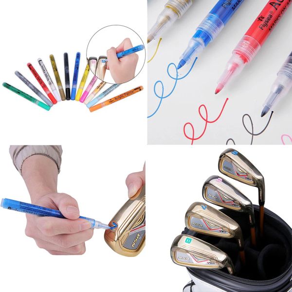 Backpacks Golf Club Stift Golf Club Farbwechselner Stift Acryl Ink Stift mit starker Sonnenschutzmittel wasserdichtes Abdeckungskraftgolf Accesoires