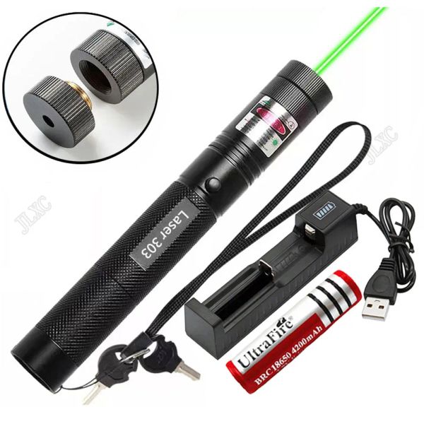 Puntatori potenti punta laser laser 532nm 532nm Laser Laser Power Focus Regolable Focus Lazer con la testa di testa a penna laser