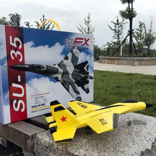 Auto 2.4g Segelflugzeug RC Drohne SU35 Festflügel Flugzeug Hand werfen Schaum Dron Elektrische Fernbedienung Outdoor RC -Flugzeugspielzeug für Jungen