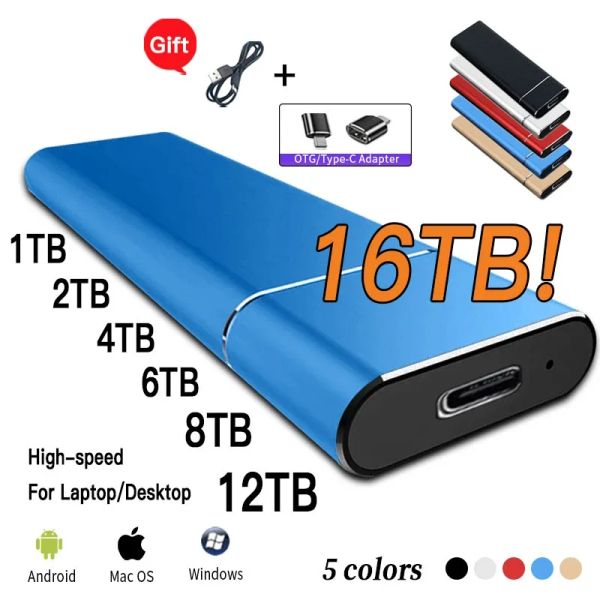 Компания Portable SSD Внешний жесткий диск 4TB Highspeed Drive USB3.1/Typec Интерфейс твердотельный диск для хранения жесткого диска для ноутбука/ПК