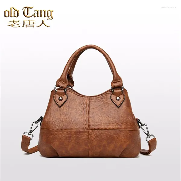 Bola velha Tang Luxury Leather Bags for Women 2024 Designer Bolsas vintage Crossbody Crossbody de alta qualidade