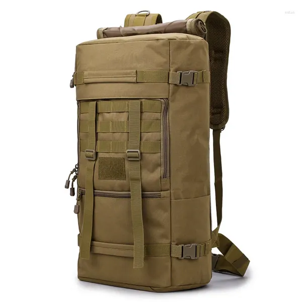 Mochila 55L Camuflagem à prova d'água Tactical Mengpacks Mochilas acampadas Caminho de caça militar Bolsa de montanhismo ao ar livre