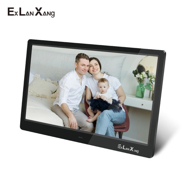 Frames 15,4 Zoll HD Bild Multmedia Player MP3 MP4 Wecker für Geschenk digitaler Fotorahmen