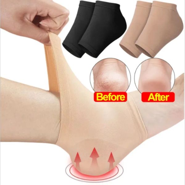 Tool 1Pair Silicone Saltone Protetive Cobertão Fasciite Plantar Saltos Meias Anticrack Hidratante Pads de sapatos Alívio Ferramenta de cuidados com os pés da dor