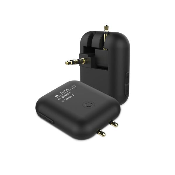 Adaptador EPPFUN FLY01 Bluetooth 5.0 Transmissor para áudio do avião, transmissor Aptx HD com adaptador de áudio Jack de 3,5 mm