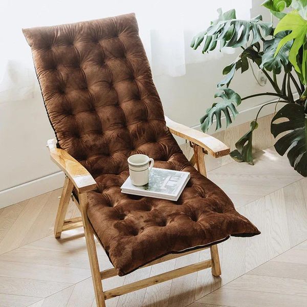 Travesseiro inyahome cor sólida cor dobrável cadeira de balanço assento para varanda de jardim sofá -lounge sofá tatami decoração de colchão