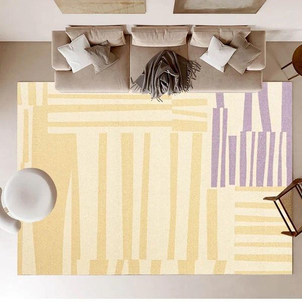Teppiche moderne minimalistische INS Teppich Leichte Luxusstil Wohnzimmer Schlafzimmer Bodenmatte Flanell Badezimmer Anti-Skid-Eingangstür