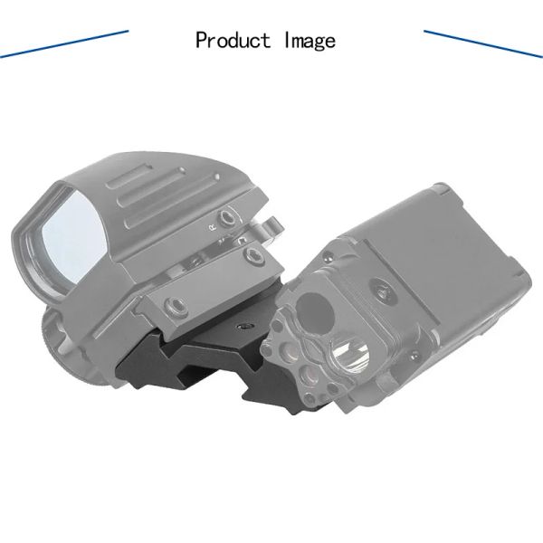 Acessórios Montagem do escopo tático, montagem óptica, com deslocamento de 45 graus Top de dupla face 6 slot 20 mm Picatinny Base Base, acessórios para armas