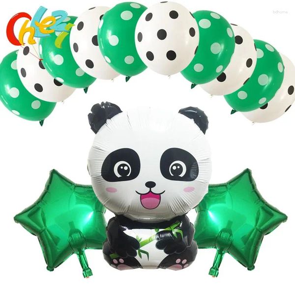 Partydekoration 13pcs Cartoon Panda Folienballons Alles Gute zum Geburtstag Dekorationen Kinder aufblasbare klassische Spielsachen Babyparty China Globos