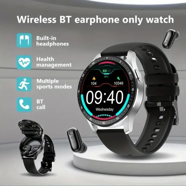 EARFONI GEJIAN X7 CUSCHENTE Smart Watch TWS DUE IN UNO Wireless Bluetooth Doppi Cuffia Chiamata Smartwatch Musica Sport Sport per la pressione sanguigna Health