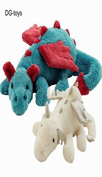 Cabelos fofos azuis pterosauria dragão coelho brinquedo de pelúcia de pelúcia malvada asas de gesia de fogo de fogo brinquedos de bonecas para crianças menino 2201197837843