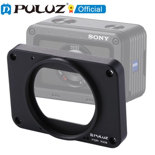 Kameras -Puluz -Hülle für Sony Rx0 Aluminiumlegierterie Frontplatte+37 mm UV -Filterobjektiv+Objektiv Sonnenschutz+Schrauben+Schraubendrehergehäuse für Sony