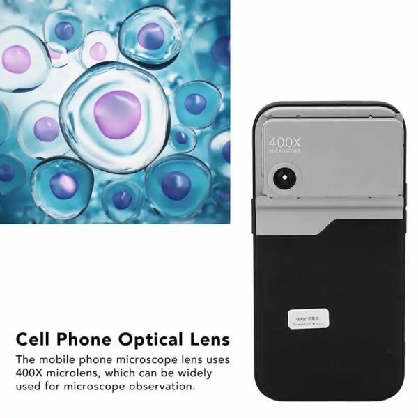 Filtros Lens de microscópio de telefone celular 400X Mini Adaptadores de lentes de microscópio de telefone celular de alta definição para iPhone14 Pro novo