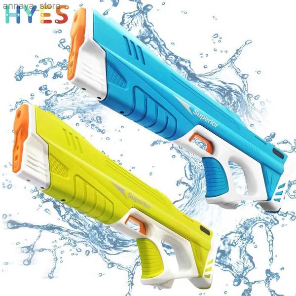 Gun Toys New Electric Water Gun Kids Взрослые летние открытый пляжный бассейн полный автоматический водопоглощающий питание для стрельбы из швейного пистолета подарки для игрушек