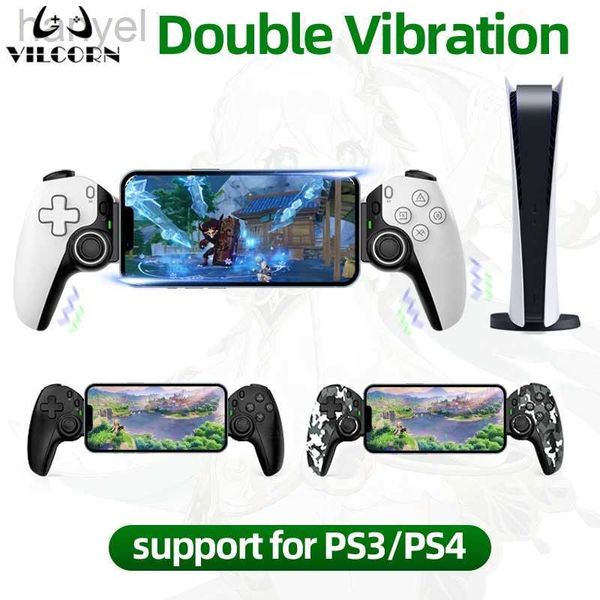 Controller di gioco Joysticks D9 Mobile Game Controller Gamepad telescopico per Android IOS Switch iOS Hall Joysitck con giroscopio turbo/6 assi/vibrazione D240424