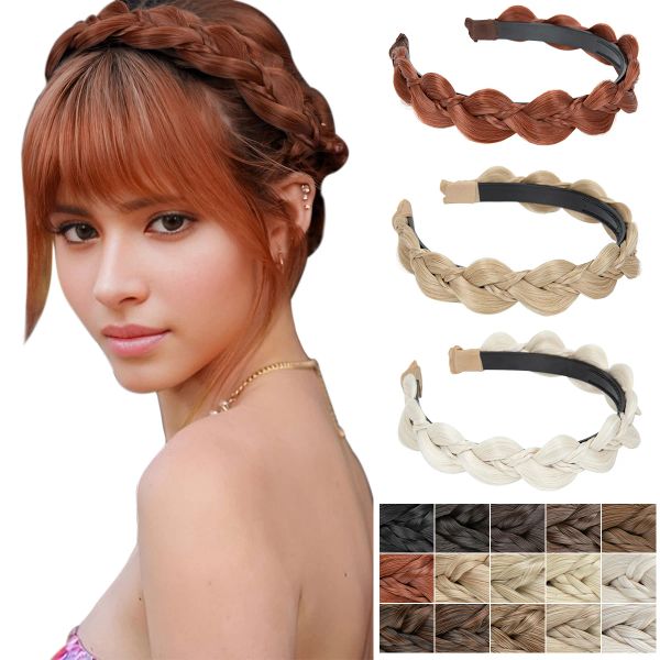 Chignon Sarla Synthetischer Schmetterling geflochtene Stirnband Haargürtel Geplitiertes Haarband Bohemian Style Frauen Frisur Haarstücke