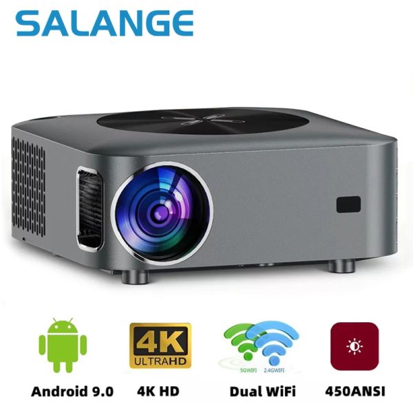 Controlla Salange Full HD 1080p Proiettore 5G WiFi Smart Android Home Theater 4K Video Bluetooth 450ansi PROYECTOR OUTDOOR 4P/4D Keystone