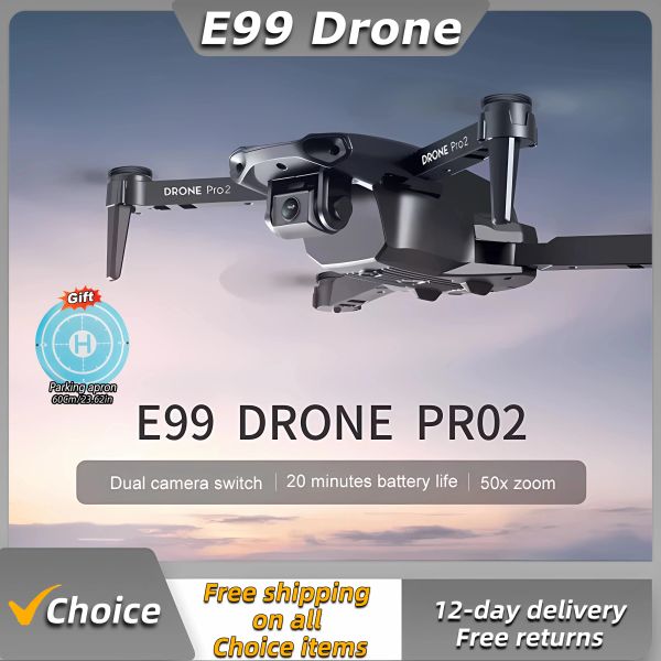 Drohnen Neue E99Pro App Fernbedienungstroone 4K mit Weitwinkel Dual HD -Kamera Falten Sie RC Helicopter 5G WiFi FPV Höhe Hold Apron Sell Sell verkaufen