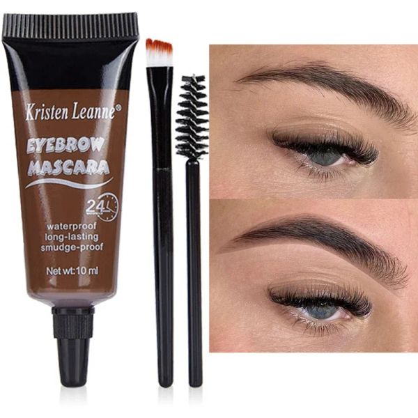 Potenziatori di crema tintura per sopracciglia liquida naturale set di crema impermeabile asciugatura rapida tinta facile tintura gel mascara ciglia di stile cosmetici