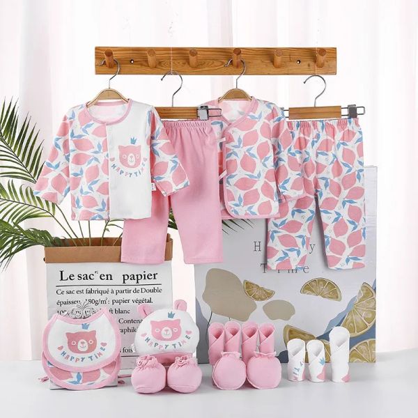 Set 18 pezzi di vestiti per bambini neonati set cotone per ragazzi abiti abiti per neonati set neonati regalo 06m abiti da bambino senza scatola