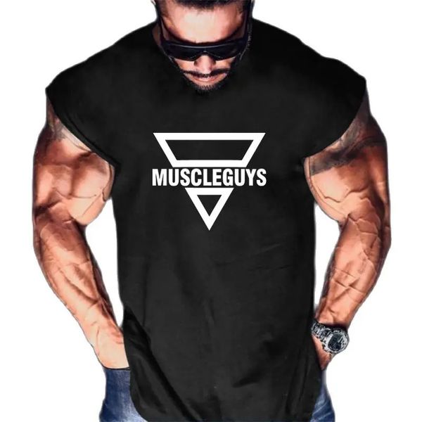 Roupas de marca de verão Mens tampas de tanques stringer fisichanding fitness absorve suor respira livremente homens tanques roupas singlets 240415