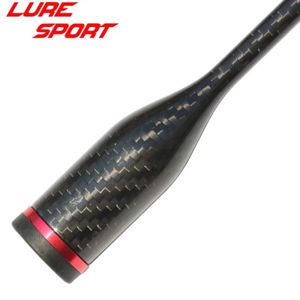 Hastes Luresport Carbon 3k tecido 25,5cm garra de corte redonda com tampa de gelo de tampa final Handel