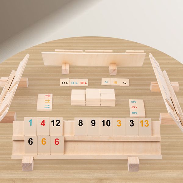 Numero operazione di permutazione divisa Funny Wooden Party Mathematical Board Game Digital Flip Puzzle Toy