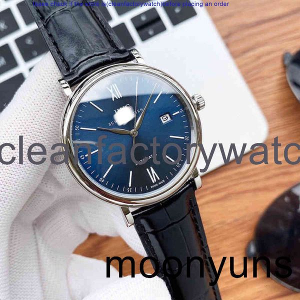 Marca per iwcity Luxury Watch adatto a luminose in pelle da uomo luminosa 40mm di grande pilota con Berto Fino PortuguesiSport Watches Business Movement II KK7O