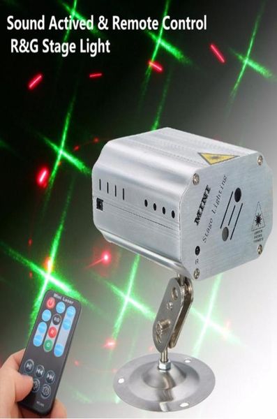 UMlight1688 Mini RG Autosound LED LED Light Laser Projector XMAS DJ Party Club Lampada remoto AC110240V2448942
