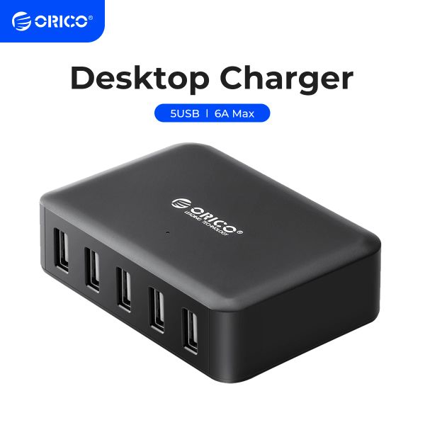 CHARGERS ORICO Desktop USB Carreger Series Multiport USB Charging Dock para iPhone Samsung Xiaomi Huawei Home Office Desk Charger Station