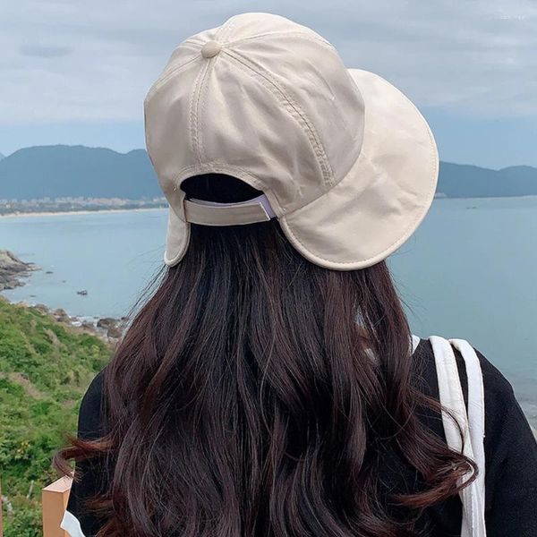 Weitkrempeln Hats Women Eimer Sommer Outdoor UV -Schutz Fisherman Hut Mädchen können verstellbare Sonnenschattenkappen binden