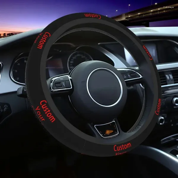 Coperchi di ruote dello sterzo personalizzato il coperchio di design Logo personalizzato Stampato Auto Protector per accessori per auto universali