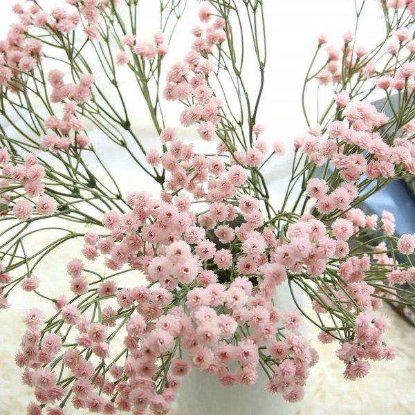 Fiori decorativi 65 cm Gypsopila bianca Gypsopila artificiale bouquet floreale composizione decorazione per la casa per la casa 90head falsi