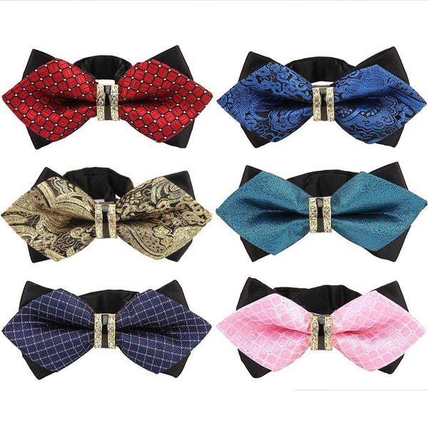 Другой домашний сад бабочка жених Colourf Плед Cravat Gravata Fashion Butterfly свадьба роскошные галстуки -бабочки мужчины подарочные аксессуары D -Dhmeu