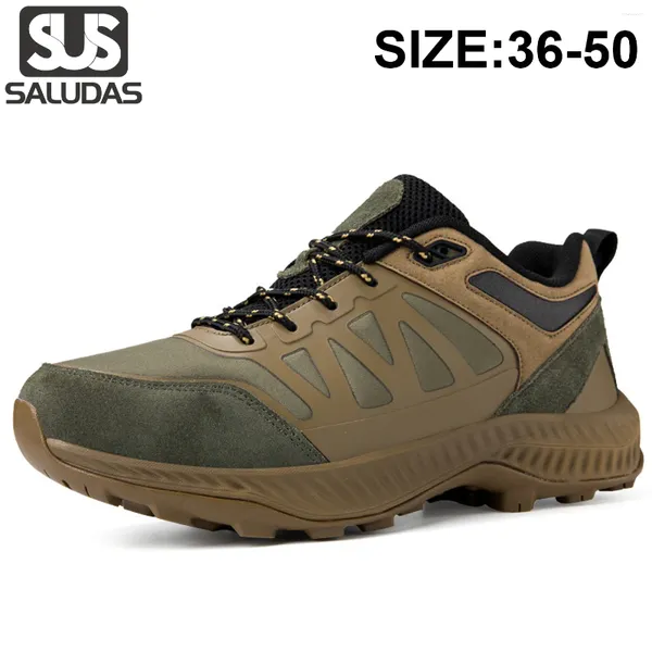 Sapatos casuais Saludas Trail correndo para homens ao ar livre camping trekking impermeável montanha grande tamanho 50 tênis masculino