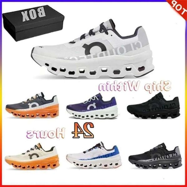 Cloudmonster 2024 New X 1 Design Casual Männer Frauen Running Schuhe Schwarz weiß blau orange graue coulden bomens womens girls runners Leichtgewichtige Läufer Sport Dhgate Runne