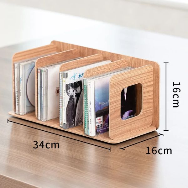 Frames natürliche Holzfarbe Can Cab CD Album House Office Storage Box kreative Display DVD Rack Photo Film Locker Record Book Frame