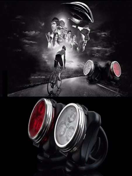 Luzes de bicicleta Biciclo 3 LED FARÇO TRASEIRA TRAFIA TAXE CICLAMENTO BATERIA RELAMENTO DE BATERIA FRONTAÇÃO COM CABO DE CARGA USB 2610766