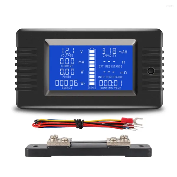 Corrente di tensione DCC DCI DC 0-200V con misuratore del tester batteria per auto shunt da 50A 12V 24V 48V