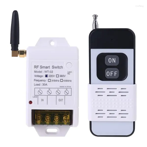 Fernbediener 315 MHz 433 MHz 220 V 380V 30A Relais Wireless Control Switch Receiver mit LED -Licht 2000 m Sender Ultra High für J60A