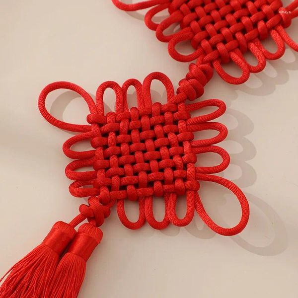 Dekorative Figuren aqumotische rote große Knoten chinesische Knoten Kunst Feng Shui Anhänger Autodekoration Maskottchen Nationales Stil Handgeschenk